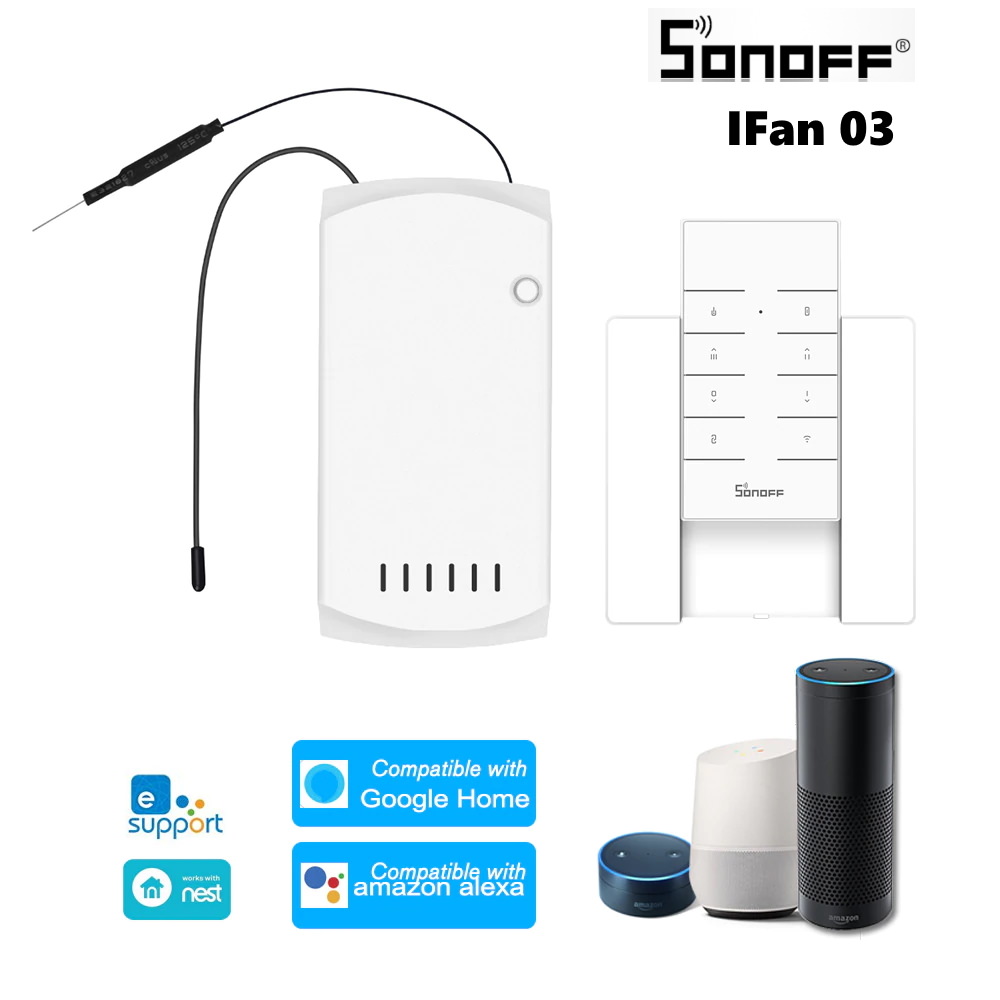 Sonoff IFan 03 - Bộ điều khiển quạt trần và ánh sáng qua Wi-Fi