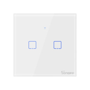 Sonoff T0EU2C-TX - Công tắc WiFi cảm ứng 2 cổng chuẩn EU trắng